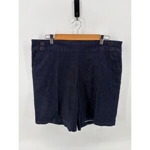 Cato Established 1946, Pull On Shorts, Dark Blue With Pockets, Mid Rise, Size 16